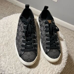 Coach Black and Gray Patterned Sneakers